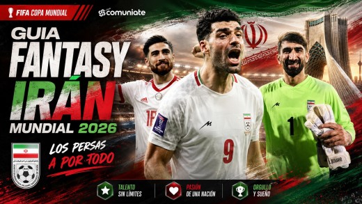Guía Fantasy de la plantilla, alineación tipo y recomendables de Irán para el Mundial 2026.