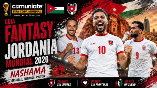 Guía Fantasy de la plantilla, alineación tipo y recomendables de Jordania para el Mundial 2026.