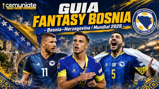 Guía Fantasy de la plantilla, alineación tipo y recomendables de Bosnia-Herzegovina para el Mundial 2026.