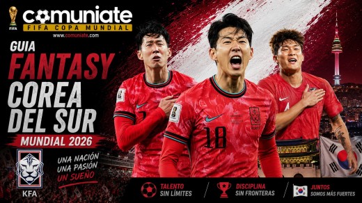 Guía Fantasy de la plantilla, alineación tipo y recomendables de Corea del Sur para el Mundial 2026.